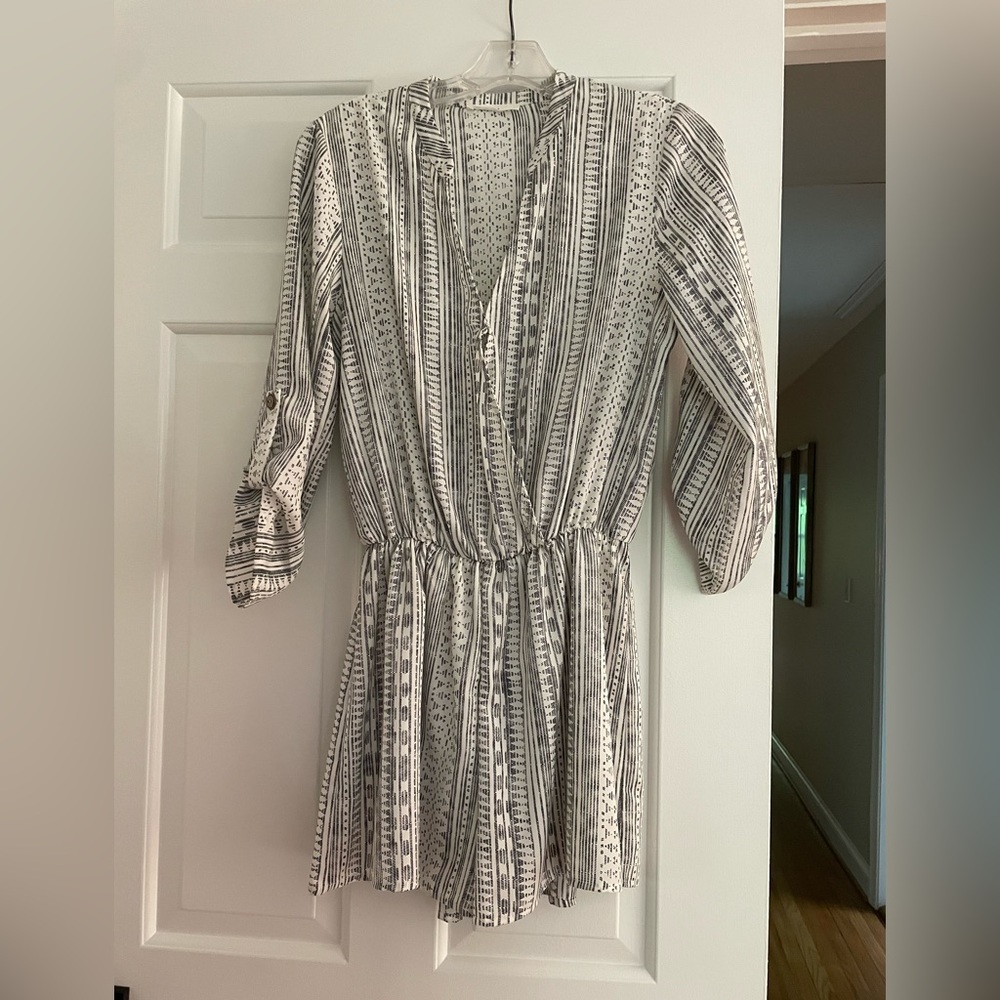 Lush Black & White Romper Size M